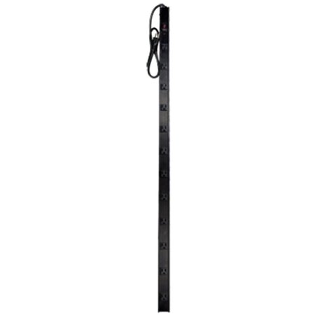 VIRTUAL PS-122-4-R3 Black 12 Outlet Metal Power Stick VI135694